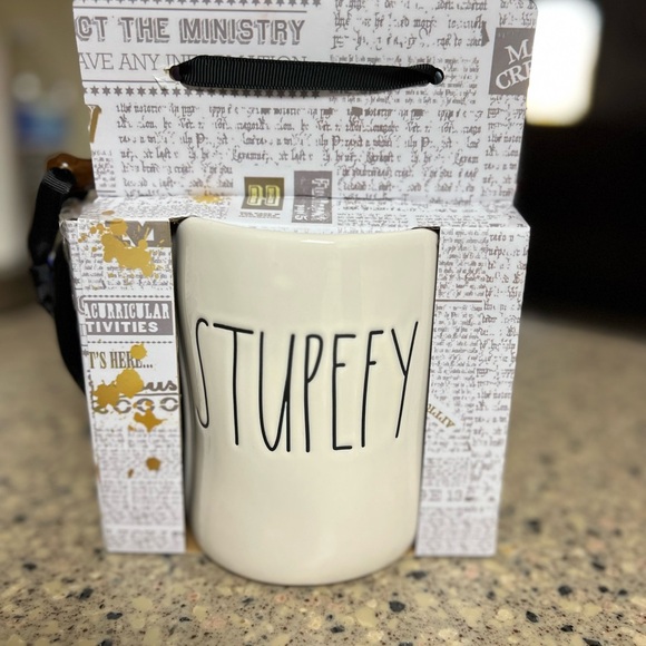 Rae Dunn Cream Mug with Wand Stir Stick - Picture 1 of 4